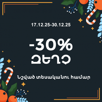 Ամանորյա զեղչեր -30% Ամանորյա զեղչեր -30%